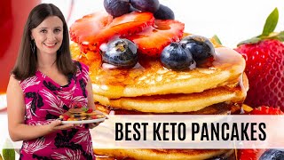 The BEST KETO PANCAKES Recipe Easy amp Super Fluffy [upl. by Madian]