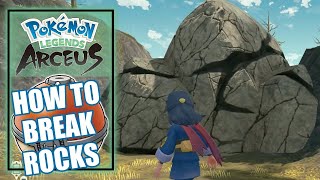 Pokemon Legends Arceus  How to Break Rocks [upl. by Yenot]