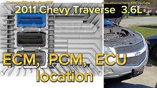 2011 Chevy Traverse 36L PCM ECM ECU LOCATION [upl. by Egor]