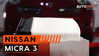 How to change pollen filter NISSAN MICRA 3 TUTORIAL  AUTODOC [upl. by Ayotyal]