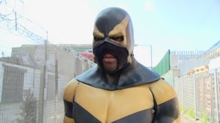 Real life superhero Phoenix Jones visits the UK [upl. by Dhar]