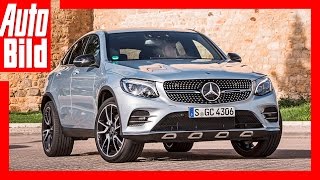 AUTO BILD Neuvorstellung MercedesAMG GLC Coupé  2016  Sportdress für das GLC Coupé  Review [upl. by Nahtnahoj604]