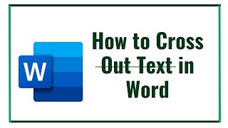 How to Cross out Text in Word [upl. by Hermina]