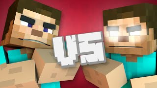 Steve vs Herobrine MINECRAFT RAP BATTLE [upl. by Touber]