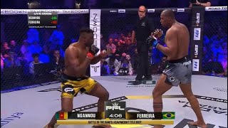 Francis Ngannou vs Renan Ferreira  KO HIGHLIGHTS  Extended   PFL Battle of the Giants [upl. by Yahsed]