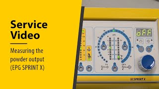 Measuring the powder output  EPG SPRINT X  Service video by WAGNER [upl. by Eemyaj]