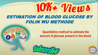 ESTIMATION OF BLOOD GLUCOSE BY FOLIN WU METHOD [upl. by Yrrag965]