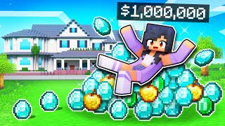 Playing On A Millionaire ONLY Server In Minecraft [upl. by Nanis]