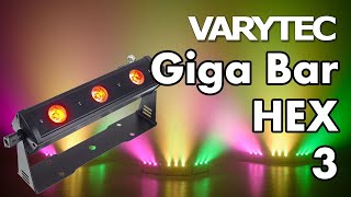 Varytec Giga Bar HEX 3 test uplight downlight your light [upl. by Odlamur]