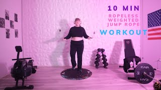 10 MIN CORDLESS ROPE HIIT WORKOUT FOR WEIGHT LOSS [upl. by Haem]