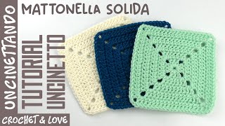 Come fare una Mattonella Piena  Tutorial Uncinetto [upl. by Emawk]