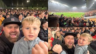 LUIS DIAZ HATTRICK ON XABI ALONSO ANFIELD RETURN LIVERPOOL 40 LEVERKUSEN  DAD amp LAD MATCHDAY VLOG [upl. by Aicekan]