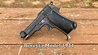 Shooting a Beretta Model 1934 pistol in 765mm32 ACP [upl. by Ecaroh]