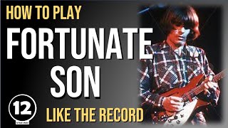 Fortunate Son  Creedence Clearwater Revival  Guitar Lesson [upl. by Kral]