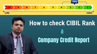 How to check CIBIL Rank and CCR Company Credit Report Step by step process in Hindi [upl. by Eneloc]