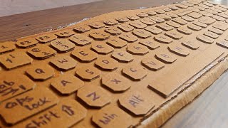 how to make cardboard keyboard  cardboard keyboard school project  very easy [upl. by Moazami]