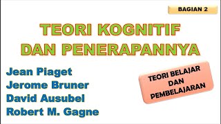 TEORI BELAJAR KOGNITIF  TOKOH KELEBIHAN KELEMAHAN DAN PENERAPANNYA [upl. by Oicaroh]