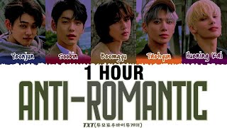 1 HOUR TXT  ANTIROMANTIC Lyrics Color CodedHanRomEng [upl. by Oeramed]