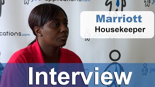 Marriott Interview  Housekeeper [upl. by Bullard15]