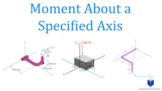 Moment About a Specified Axis  Mechanics Statics  Learn to Solve Any Question [upl. by Laehcimaj]