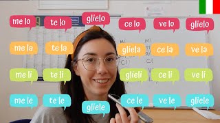 How to Use PRONOMI COMBINATIDOPPI in Italian Language  ME LA TE LO GLIELI ecc [upl. by Dickson]