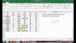 Excel Çoketopla Formülü Örneği [upl. by Bowyer]