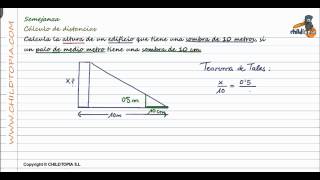 Semejanza Cálculo de distancias 4º de ESO matemáticas [upl. by Siesser]