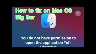 How to fix You do not have permission to open The application quot Contact your computer Mac Os Bigsur [upl. by Ahsaet]