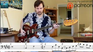 The Rolling Stones  Tumbling Dice  Bass Transcription [upl. by Raoul]