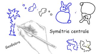 Symétrique dun point par une symétrie centrale sur GeoGebra [upl. by Ahsile]