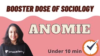 Anomie  Emile Durkheim  Robert Merton  Booster dose of Sociology  Under 10 min [upl. by Ardnik]