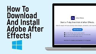 How to Download and Install Adobe After Effects on Windows PCLaptopLATEST VERSION [upl. by Nosreve240]