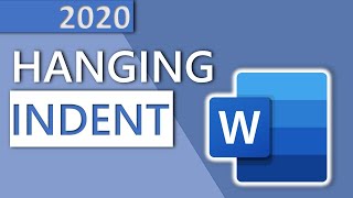 How to do a hanging indent in Word in 1 MINUTE HD 2020 [upl. by Laertnom]