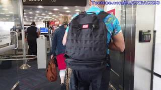 Miami Airport AA Bag claimShuttle TrainTicketing POV WALK [upl. by Pol]