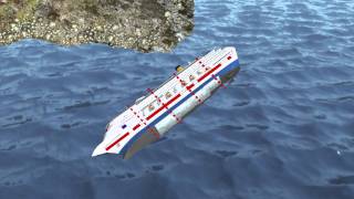 Cruise ship Costa Concordia salvage options animated [upl. by Kimbell]