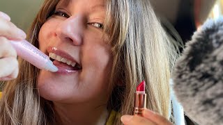 ASMR Lip Gloss Application  Pumping amp Mouth Sounds [upl. by Allmon432]