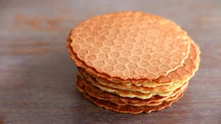 Crisp Wafers Gaufrettes  5 ingredients  was Kitchen [upl. by Kreis]