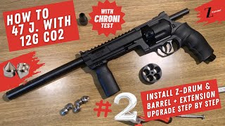 🚀 Bring your HDR68 to 47 Joules with 12g co2 Part 2 Install ZDRUM Barrel Sniper Extension 🚀 [upl. by Collete]