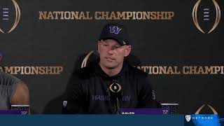 Washington Press Conference Highlights  2024 CFP National Championship [upl. by Haneehs133]