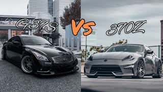 Nissan 370Z vs Infiniti G37S Coupe [upl. by Ednew243]