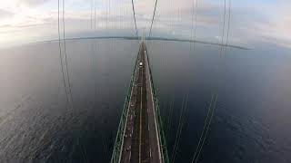 Watch 2019 Labor Day Walk from top of Mackinac Bridge [upl. by Enneira637]