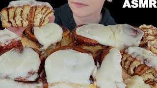 ASMR Cinnamon Rolls Warm amp Gooey Dessert MukbangEating Sounds [upl. by Acimahs]