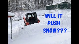 Kubota SVL65 Track Loader Plowing Snow [upl. by Wrdna421]