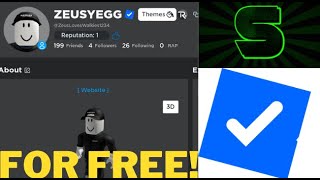 HOW TO GET FREE VERIFIED BADGE IN ROBLOX [upl. by Ramedlav987]