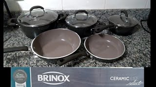 Panela Brinox  Conjunto 5 peças CERAMIC LIFE SELECT [upl. by Iarahs]