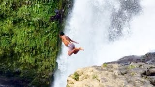 Free Jump Tegenungan Waterfall  Bali Travel Vlog [upl. by Purdy]