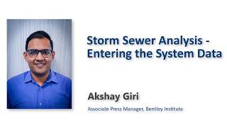 Storm Sewer Analysis  Entering the System Data [upl. by Magnien]