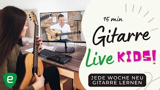 Gitarre lernen Live Kinder Anfänger Gitarrenkurs Stimmen und Basics emusikaacademycom [upl. by Hannah]