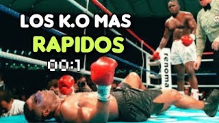 Los 10 NOCAUTS MÁS Rápidos de la Historia del BOXEO Peleas Increíbles [upl. by Yentrac]