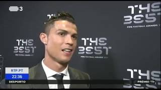 Entrevista exclusiva Cristiano Ronaldo é o melhor do mundo pela quinta vez  RTP [upl. by Eisac115]